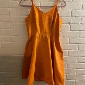 Orange Sleeveless Dress